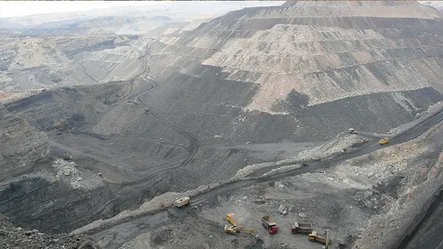 Baiyinhua Open-Pit Coal Mine (No.3 Open Pit Mine) in Inner Mongolia